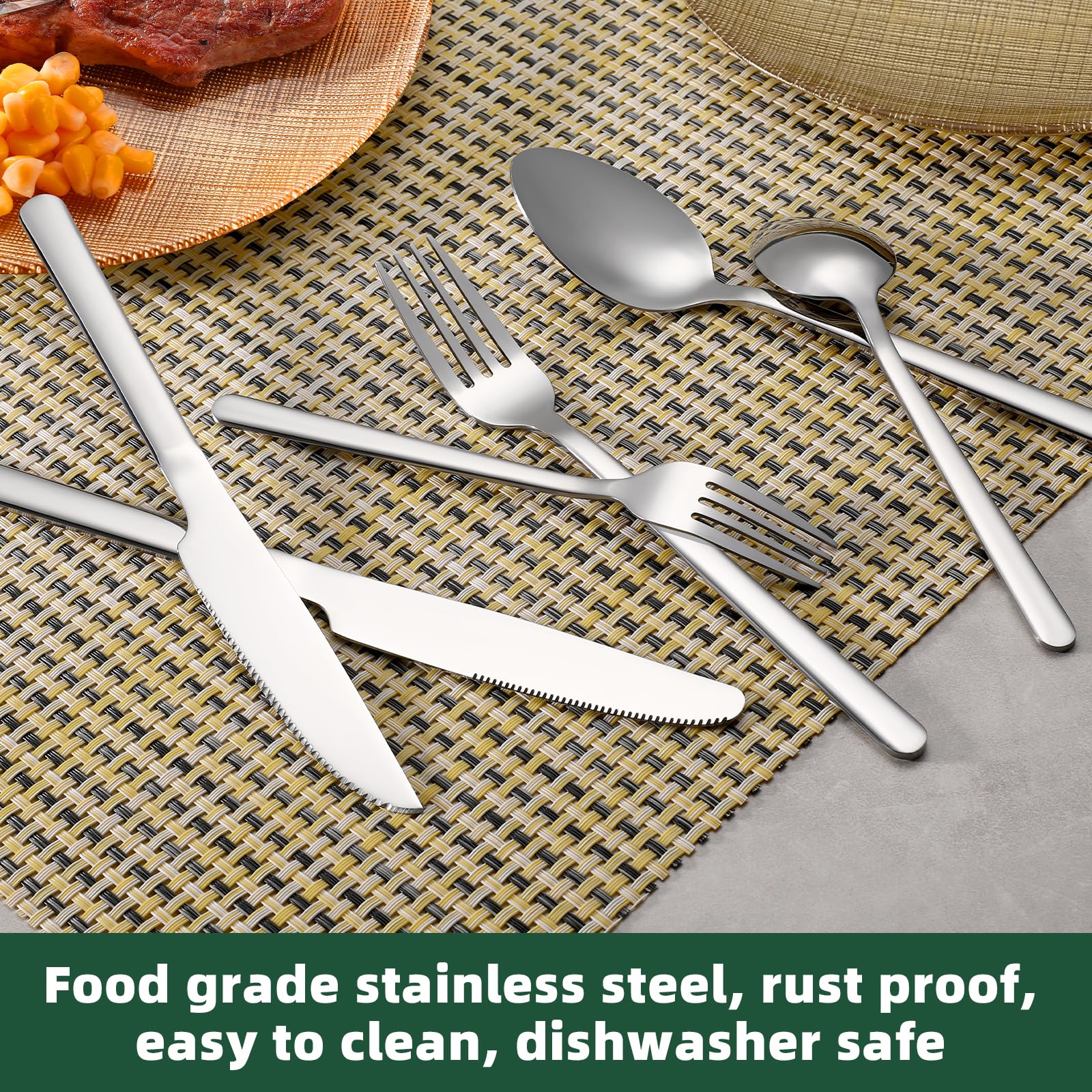 WISKEMA dinner knives with a balanced grip for comfortable dining.