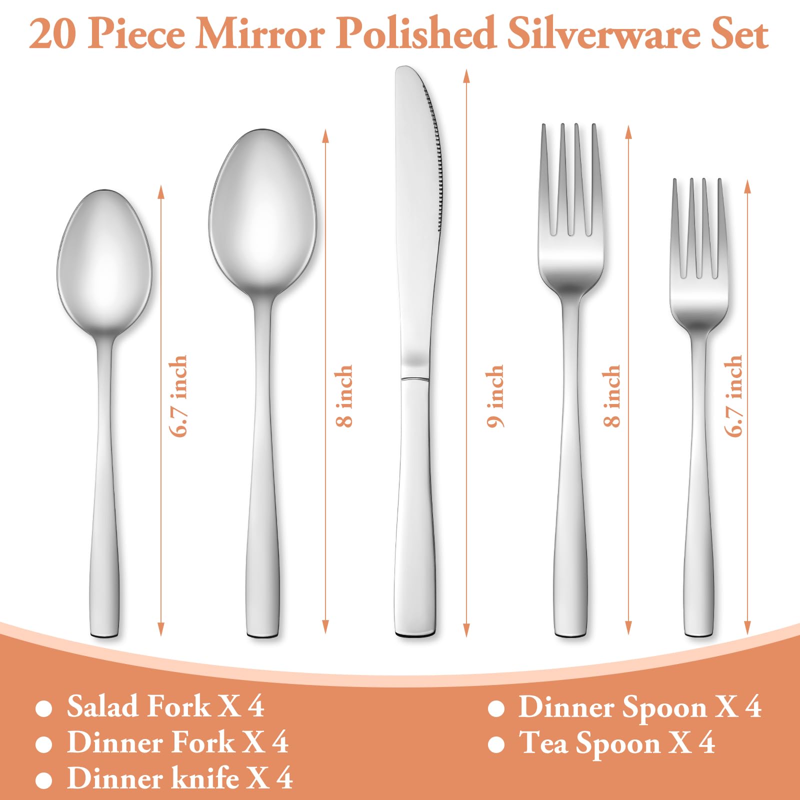WISKEMA silverware closeup shows mirror polish and premium finish