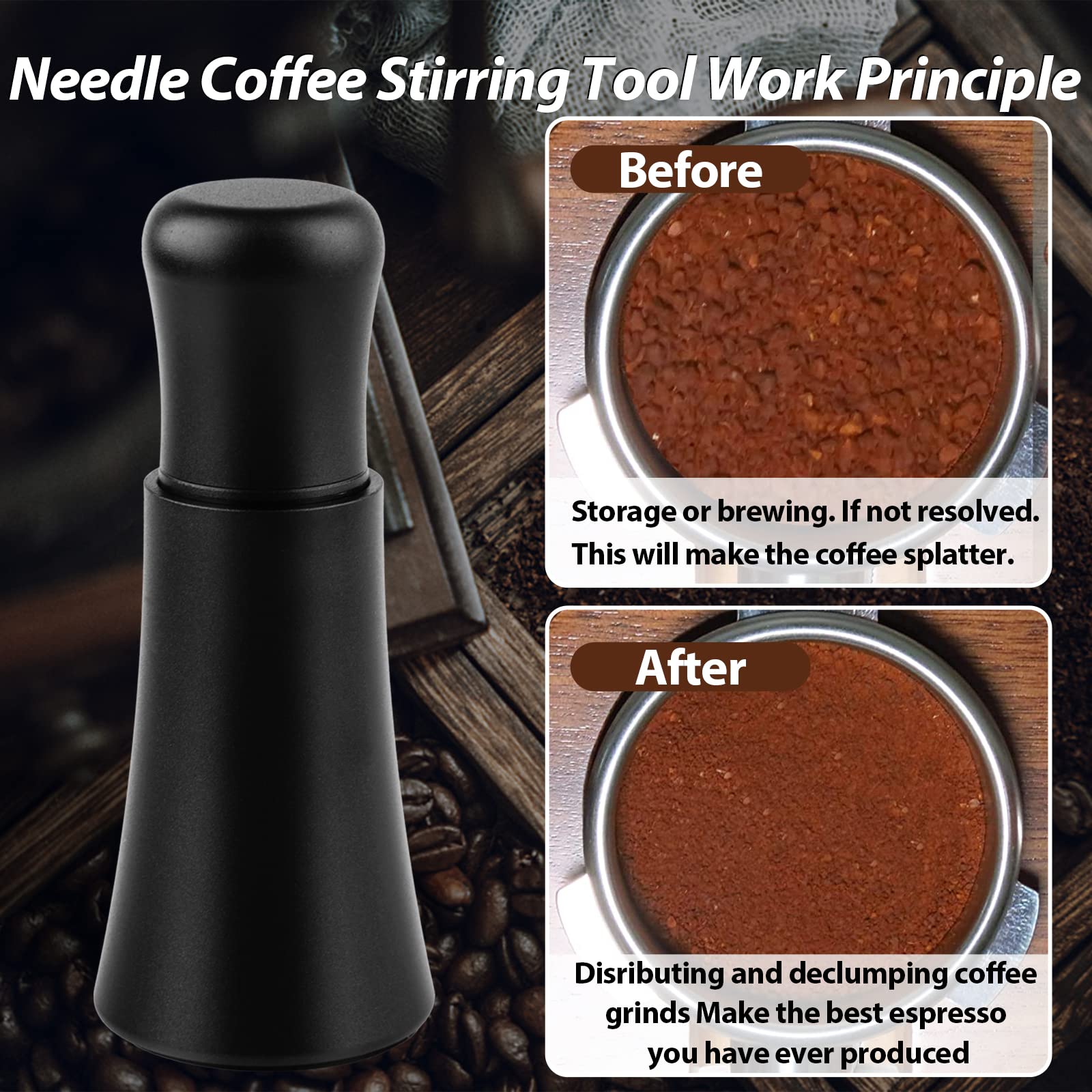 WISSXOER WDT Tool promotes even extraction and reduces channeling during espresso