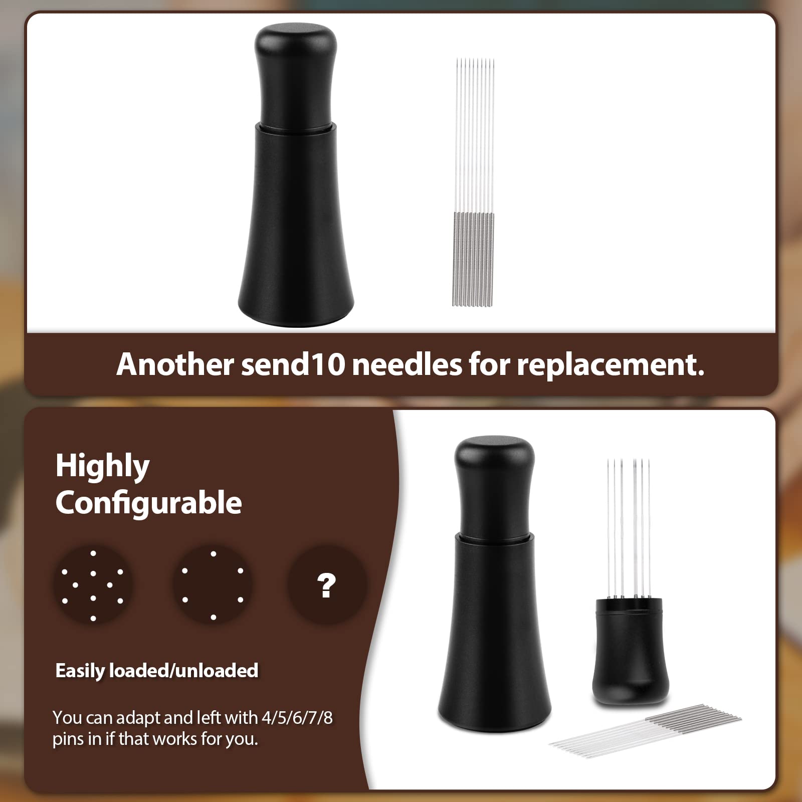 WISSXOER WDT Tool needles removable for customizable grind distribution