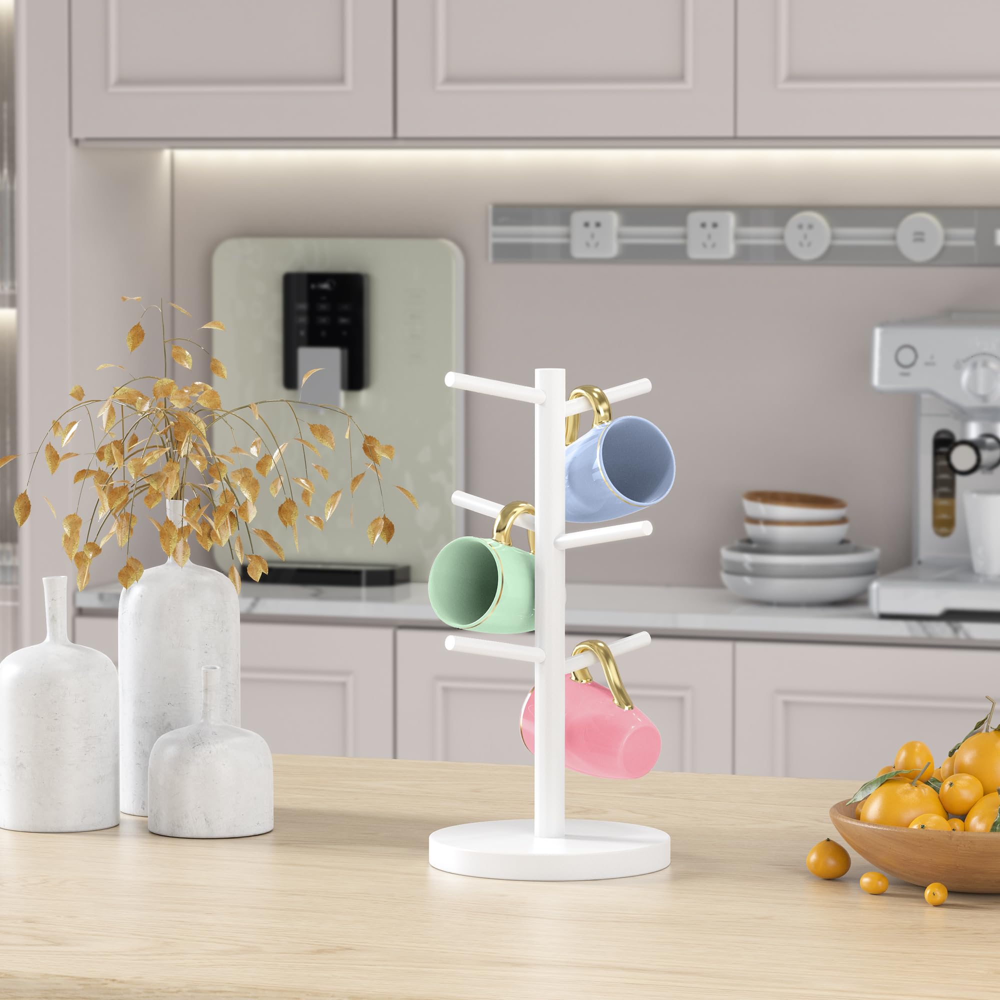 Wisuce durable base supports heavy mugs with stability.