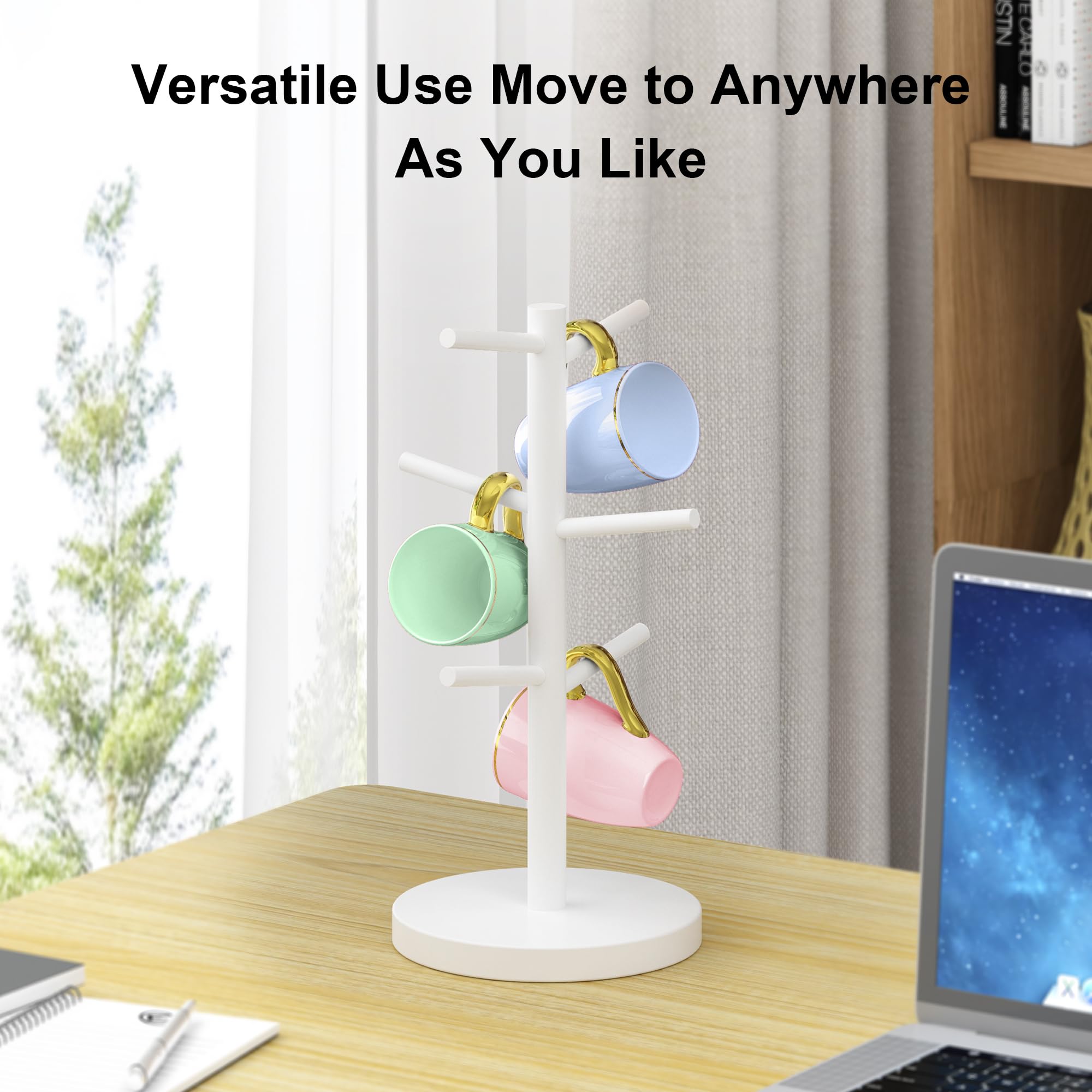 Wisuce Bamboo Holder Tree shows natural bamboo finish for durable display.