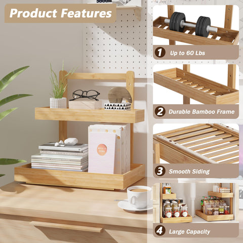 Bamboo construction by Wisuce Essentials for durable, water-resistant cabinet storage.
