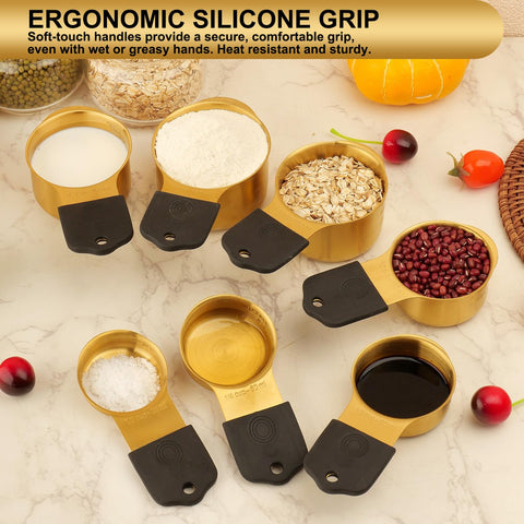 Wisvenio gold magnetic spoons—compact storage and versatile ends