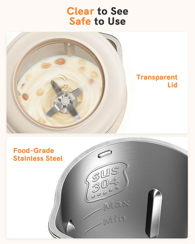WitLion 50oz Nut Milk Maker self-clean mode simplifies maintenance