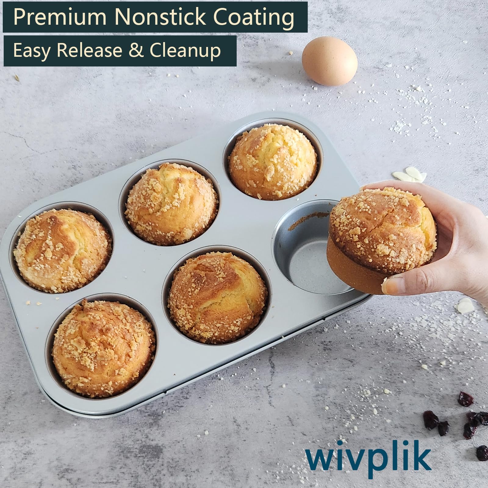 Wivplik heavy-duty carbon steel construction for durability.