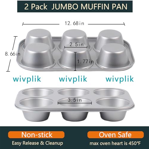 Wivplik premium nonstick interior for easy release.