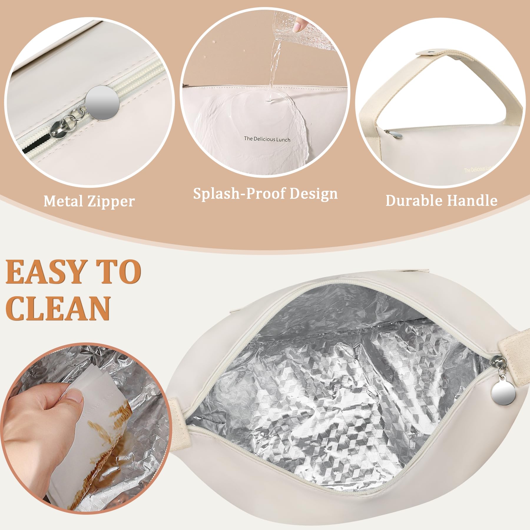 Wiwens adjustable handle on lunch bag for comfortable carrying.