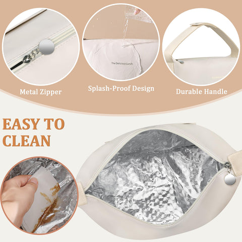 Wiwens adjustable handle on lunch bag for comfortable carrying.