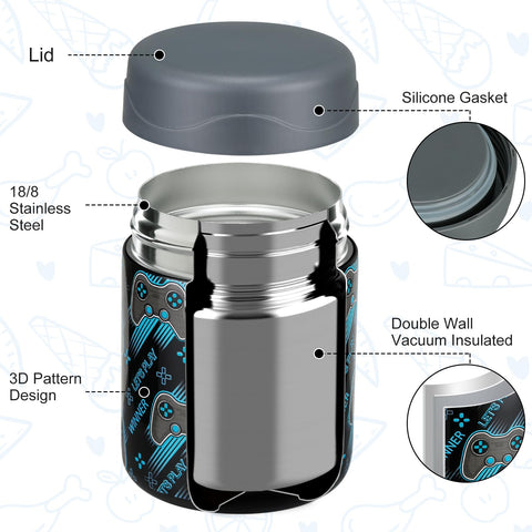 Wiwens jar with double-wall vacuum insulation keeps hot meals warm for hours