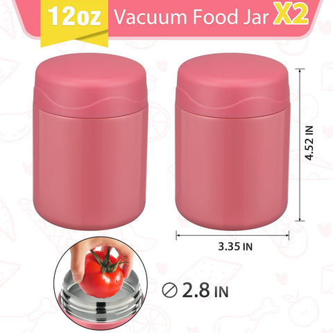 wiwens kid-friendly pattern lunch jar ready for school lunch