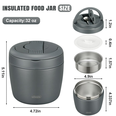wiwens Thermo Food Jar internal compartments keep foods separate and organized