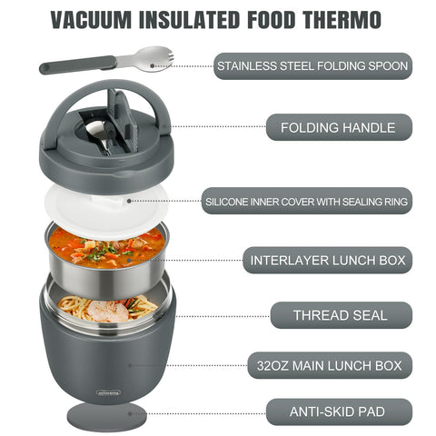 wiwens Thermo Food Jar interior view shows double-wall insulation for temperature retention
