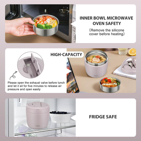 Wiwens Thermo Food Jar hidden handle for easy carrying