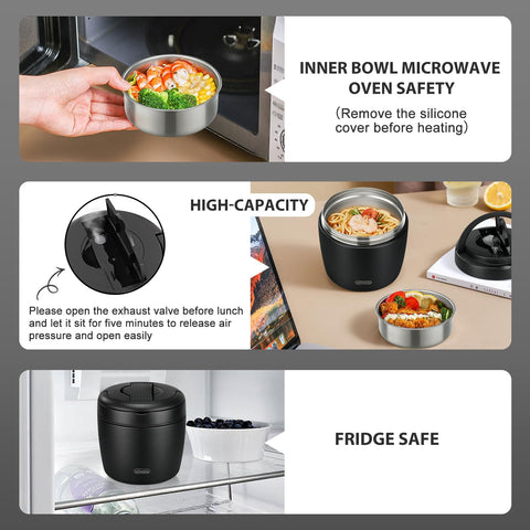 wiwens Thermo Food Jar hidden folding spoon for mess-free eating