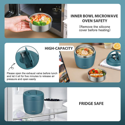 wiwens Thermo Food Jar preheat method with hot water.