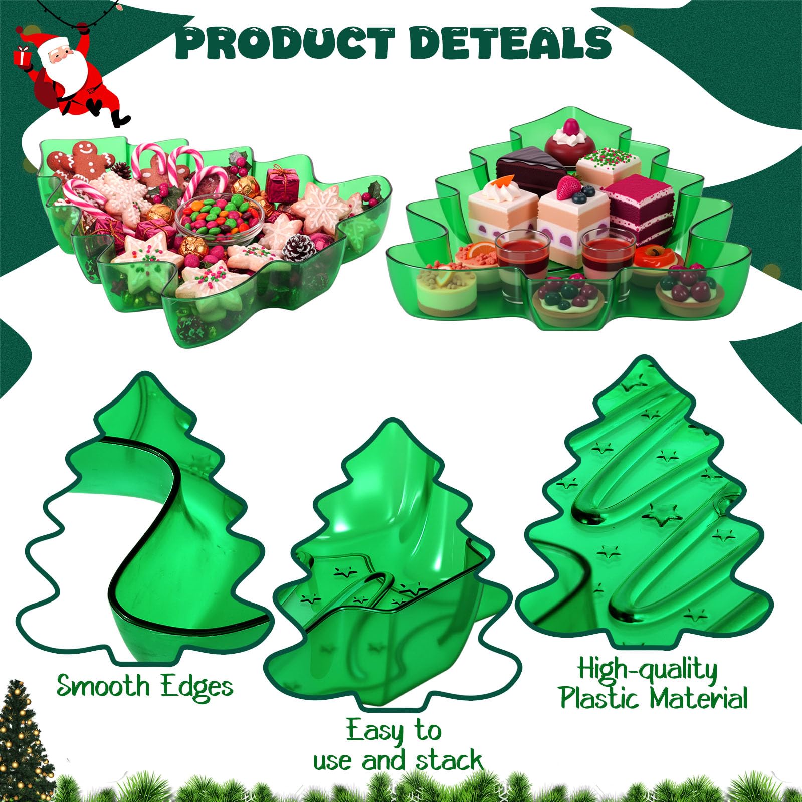 Wiwiqing Christmas tree tray angled view emphasizes gift worthy design for parties
