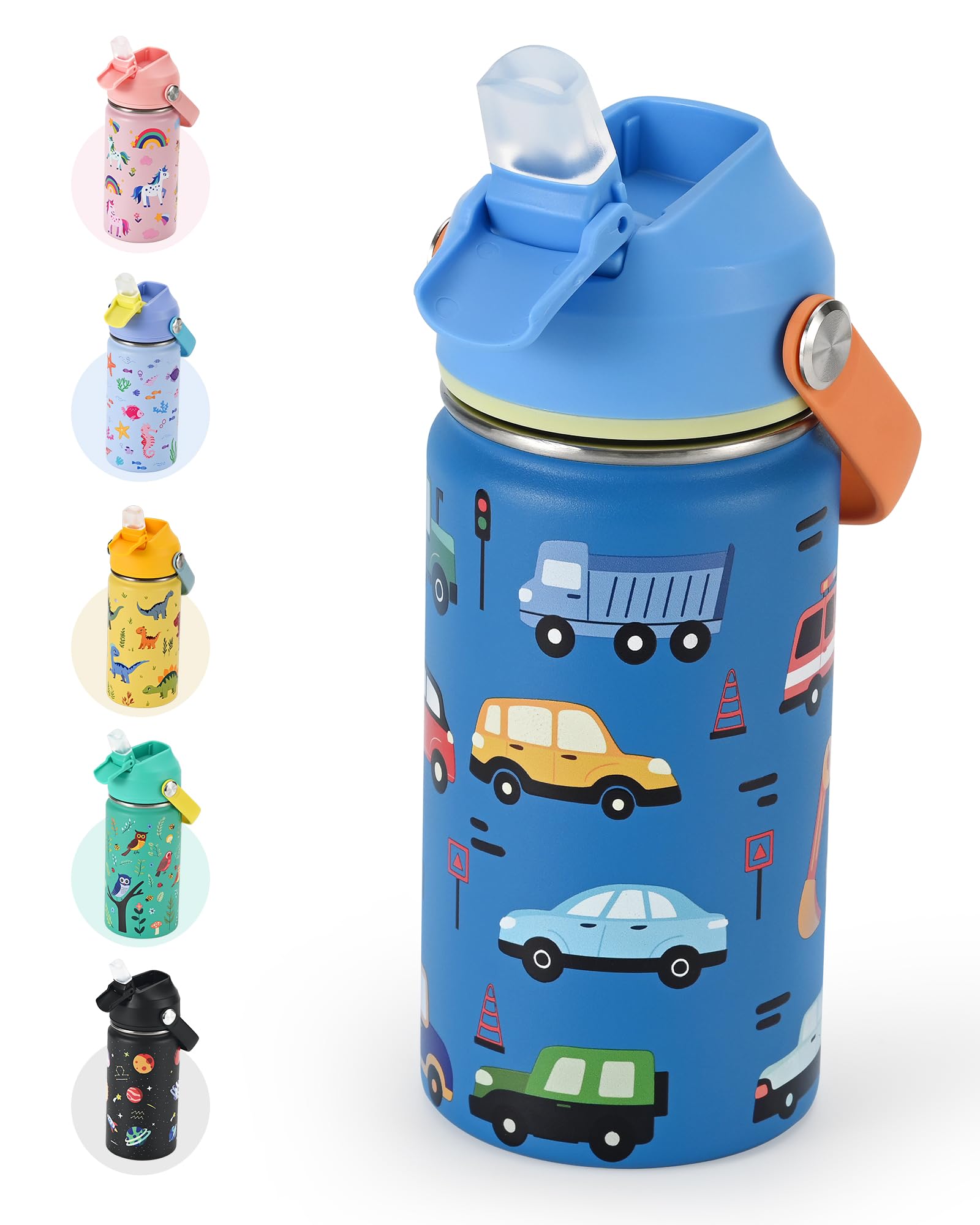 WixByti kids bottle with silicone straw lid keeps drinks fresh on the go