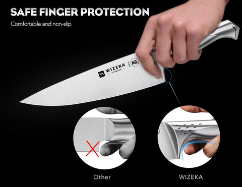 Wizeka 14-degree V-edge blades deliver clean, controlled cuts.