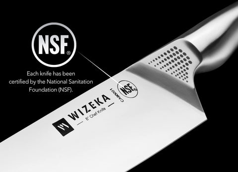 WIZEKA 7 inch santoku knife for versatile kitchen tasks