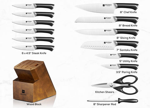 WIZEKA Crown Series 5-inch utility knife for versatile prep tasks