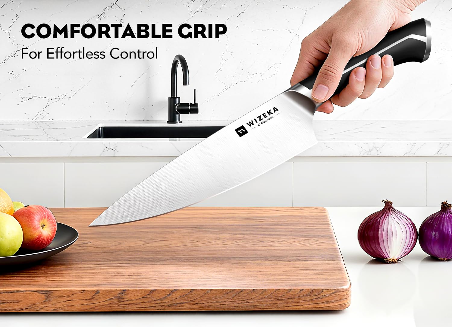 WIZEKA Crown Series 8-inch bread knife for crust and crumb control