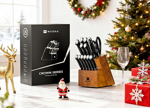 WIZEKA Crown Series 8-inch chef knife for clean, accurate cuts