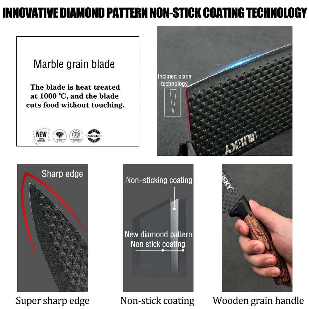 Wiztoynia 9-inch utility knife enables accurate slicing and dicing.