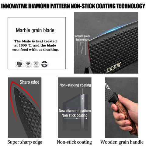 Wiztoynia 9-inch utility knife enables accurate slicing and dicing.