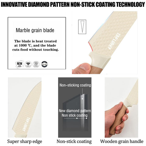 Wiztoynia non-stick diamond blade enables easy food release.
