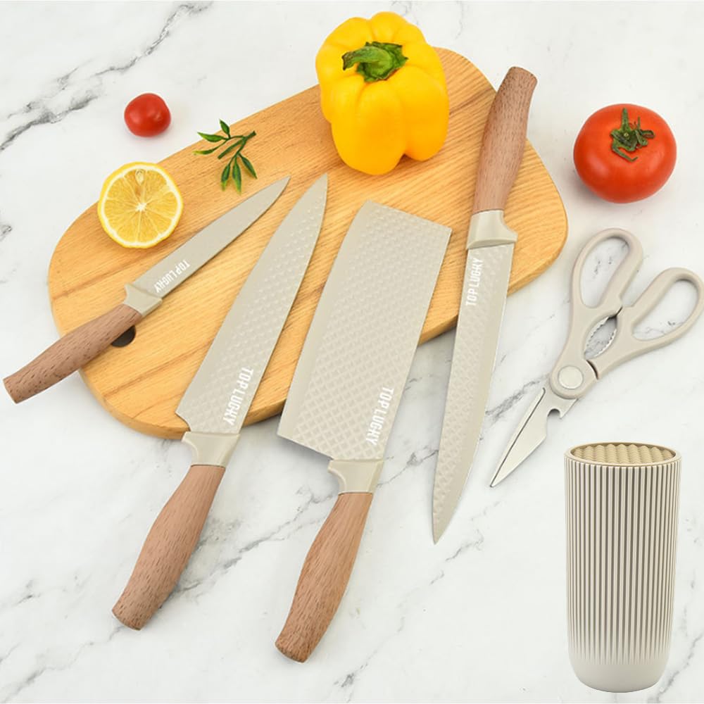 Wiztoynia universal knife block keeps blades organized and accessible on the counter