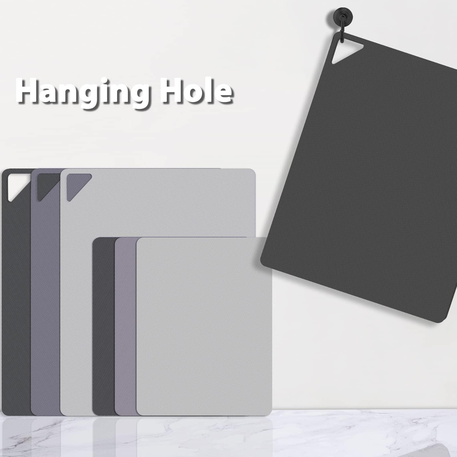 WK built-in hole design enables easy drainage and hanging storage.