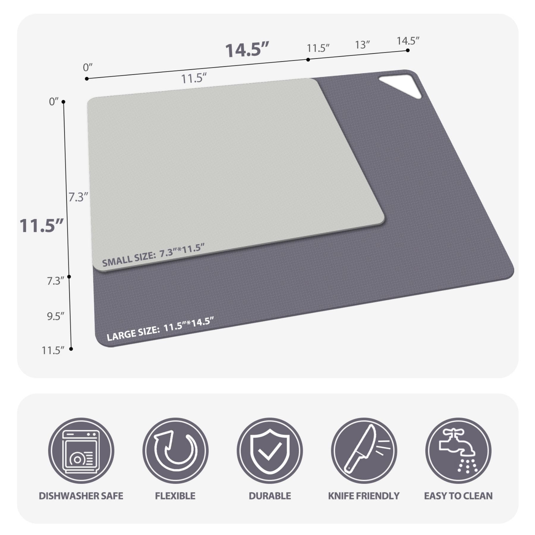 WK large and small boards offer versatile surfaces for meat, vegetables, and fruit.