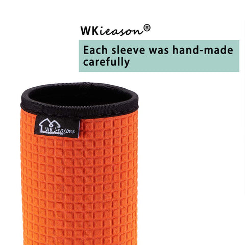 WK IEASON 16oz can sleeve orange demonstrates durable insulation for outdoor events.