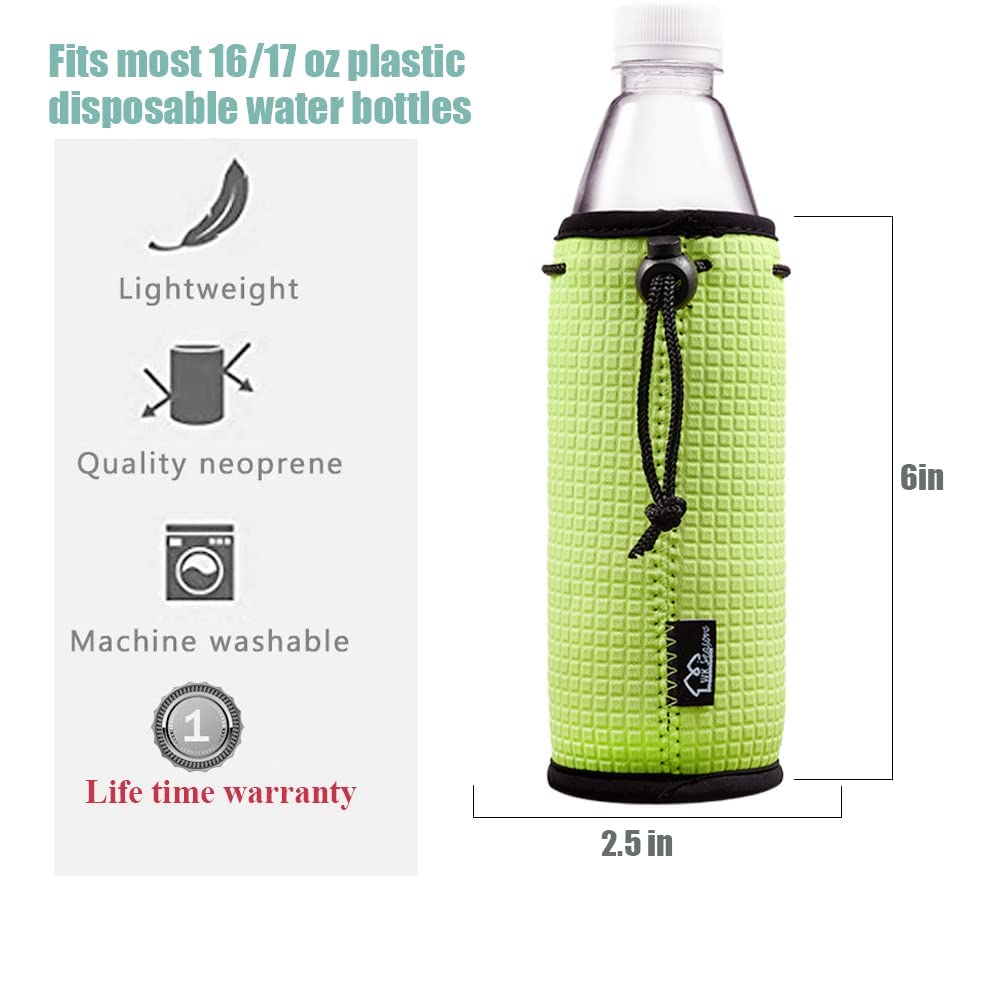 WK IEASON yellow sleeve with bottle in hand for portable sipping.