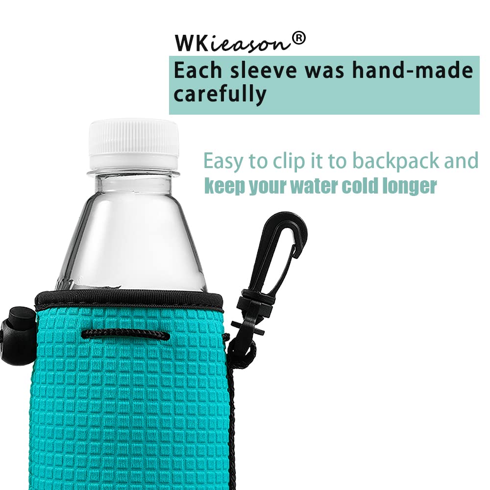 WK IEASON neoprene sleeve black 3-pack side view showing snug fit on bottle