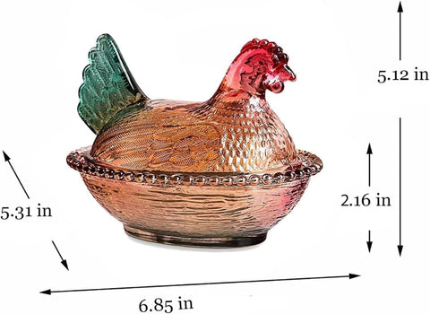 WKHOKI pedestal hen candy bowl displayed on table for gatherings