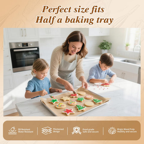 WKTML silicone-coated parchment ensures easy food release and no curling.