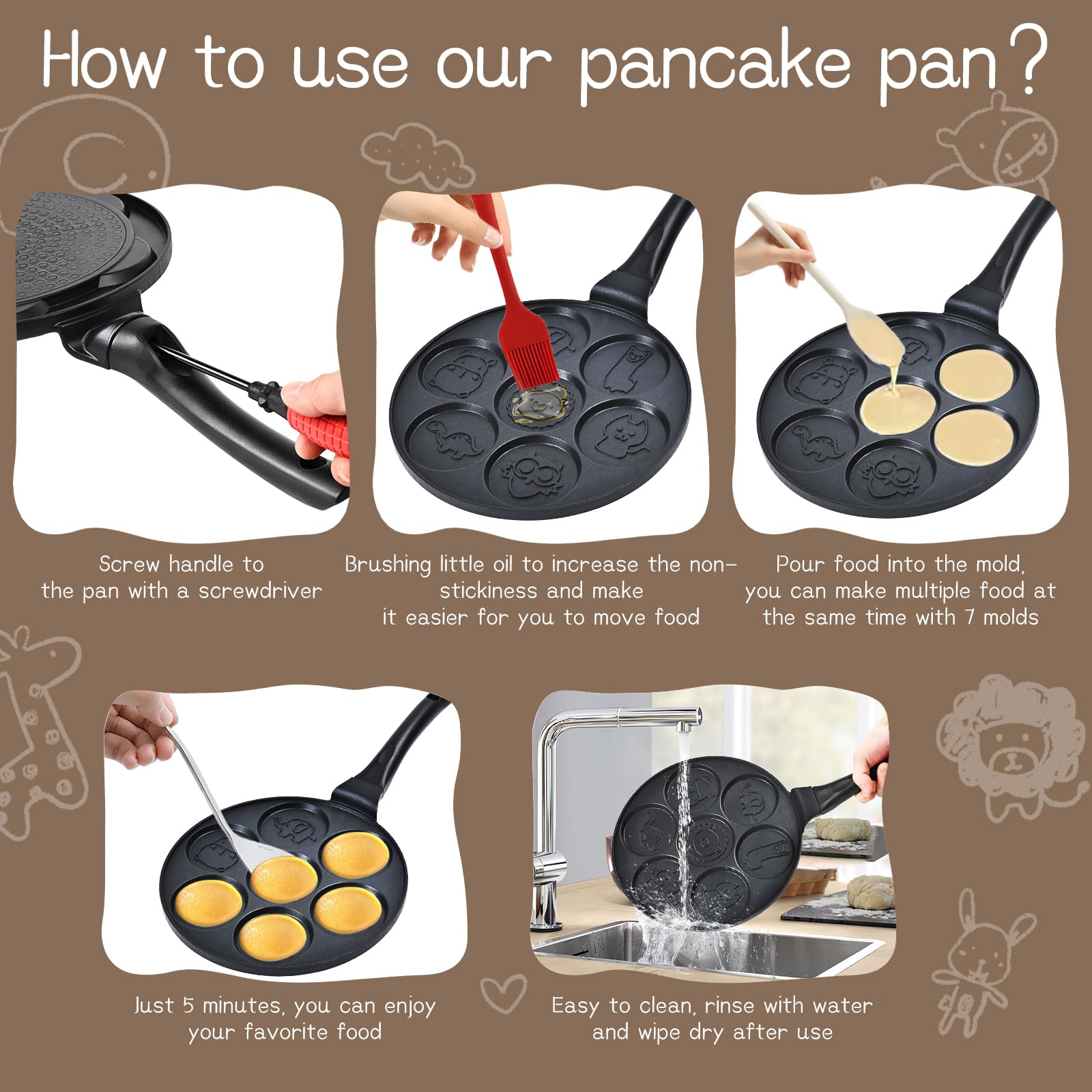 WKWKTOTO playful animal design enhances kids' breakfast routine.