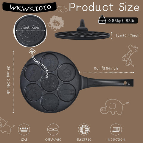WKWKTOTO pancake pan works on induction and all stovetops.