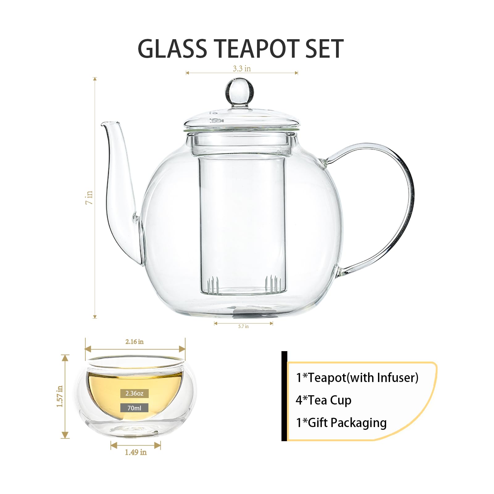 Wlasss borosilicate glass resists heat and cold for versatile use