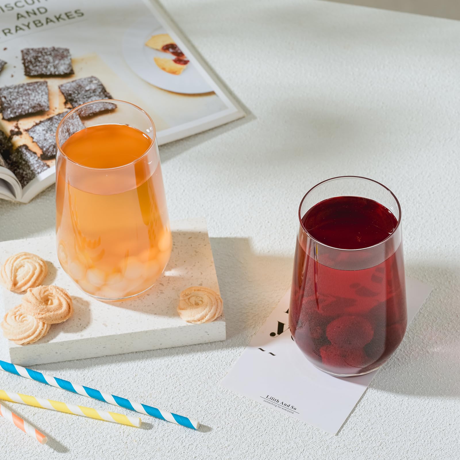Wlasss dishwasher-safe glassware for easy cleanup after gatherings.