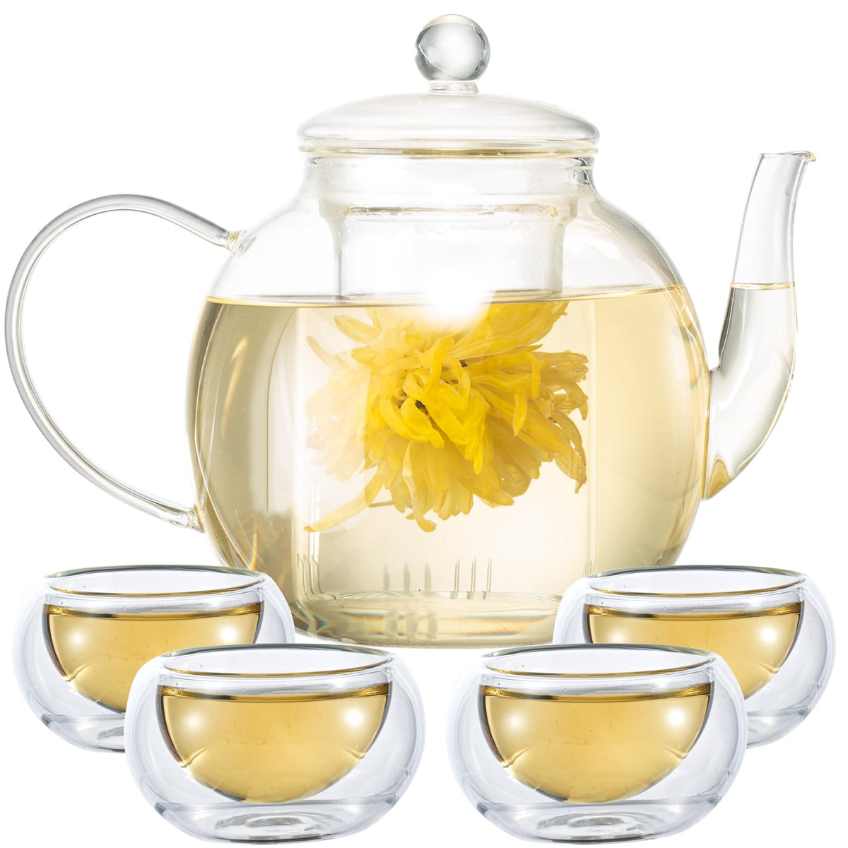 Wlasss glass teapot 1500ml for clear, flavorful brews