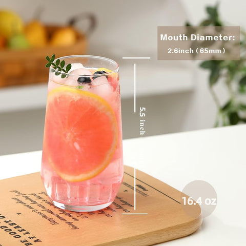 Wlasss lead-free glass with a stable thick base for everyday use.