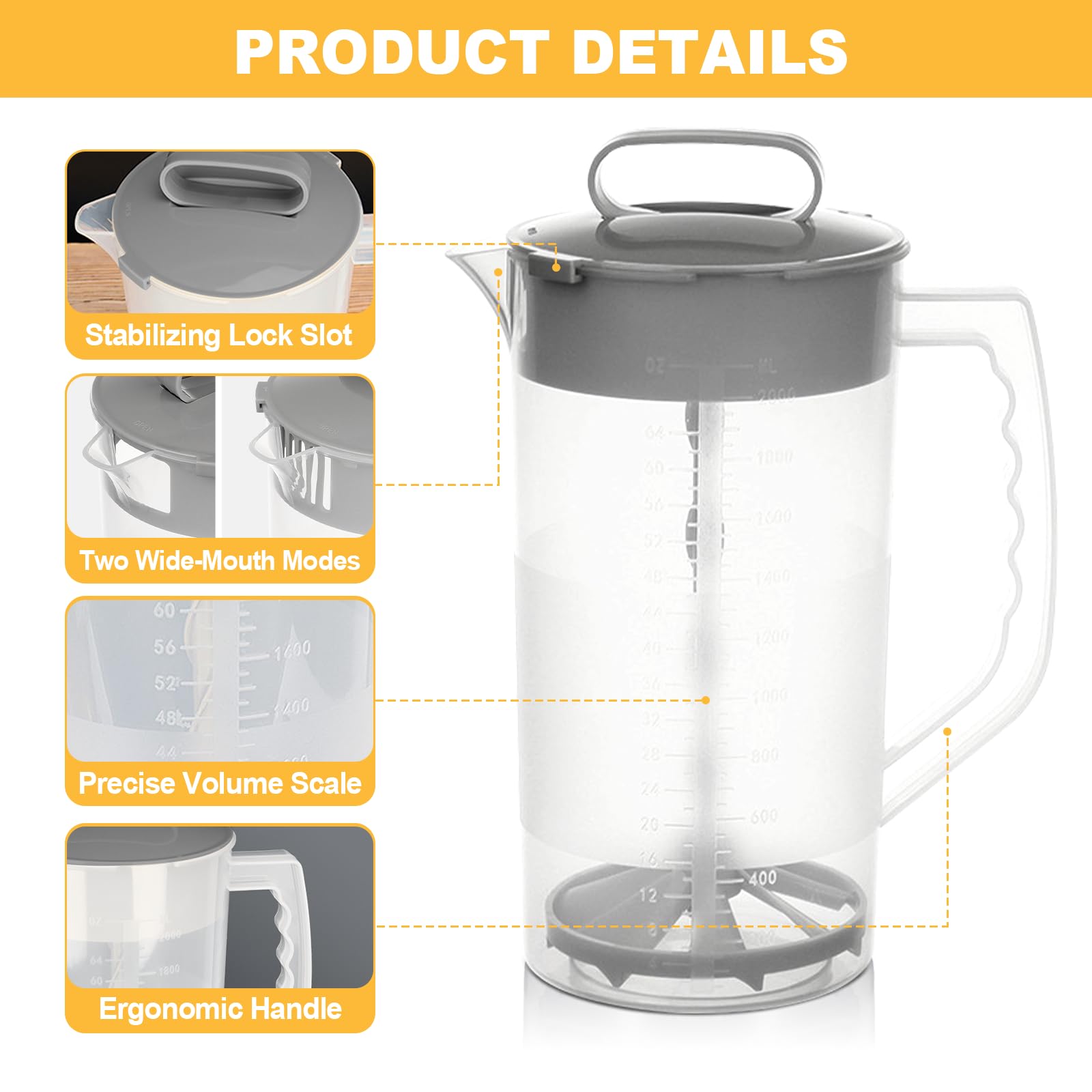 WLKSTS Mixing Pitcher angled blades for smooth powder blending