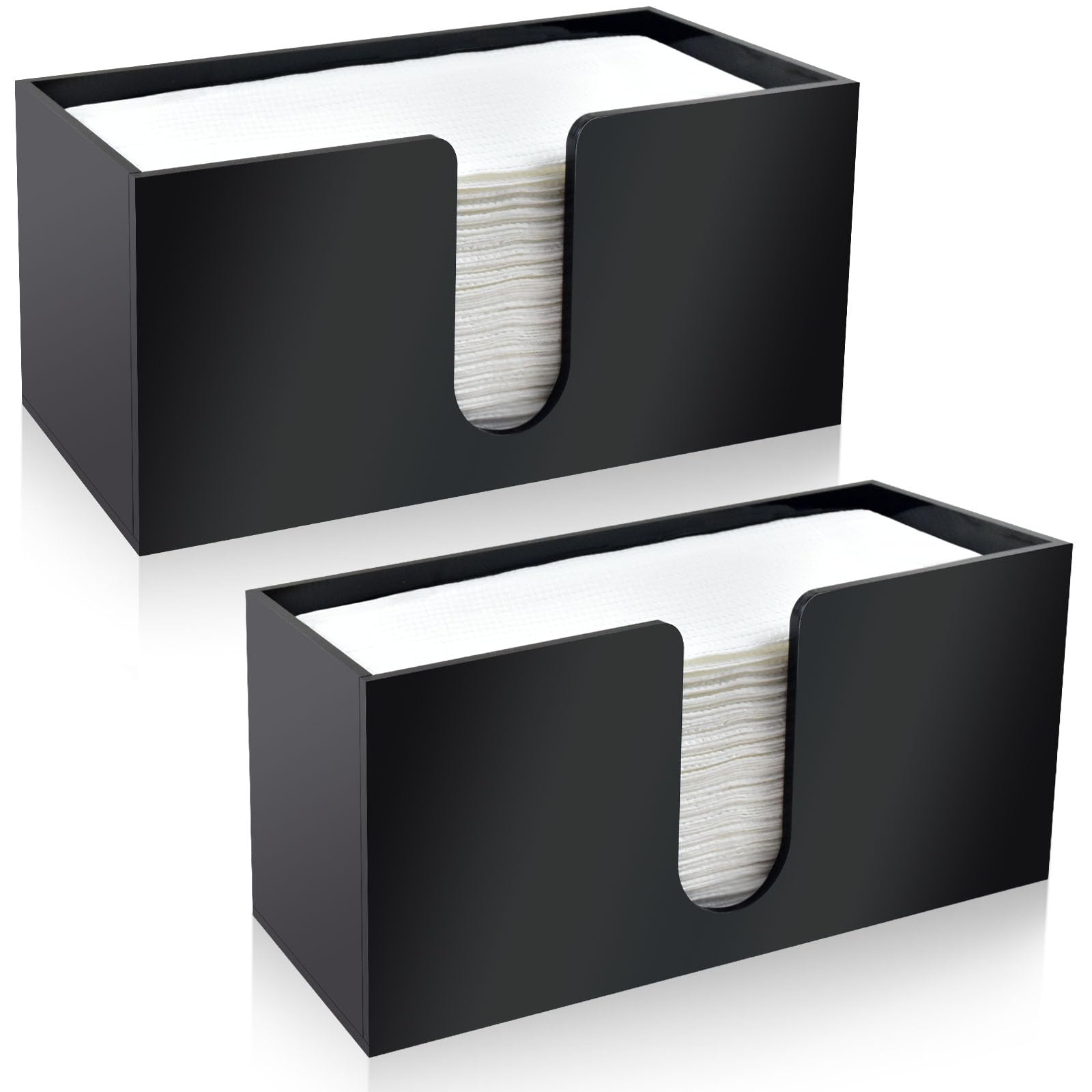 Wltotuay black acrylic countertop paper towel holder for a tidy workspace
