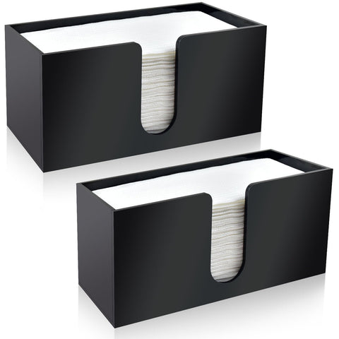 Wltotuay black acrylic countertop paper towel holder for a tidy workspace
