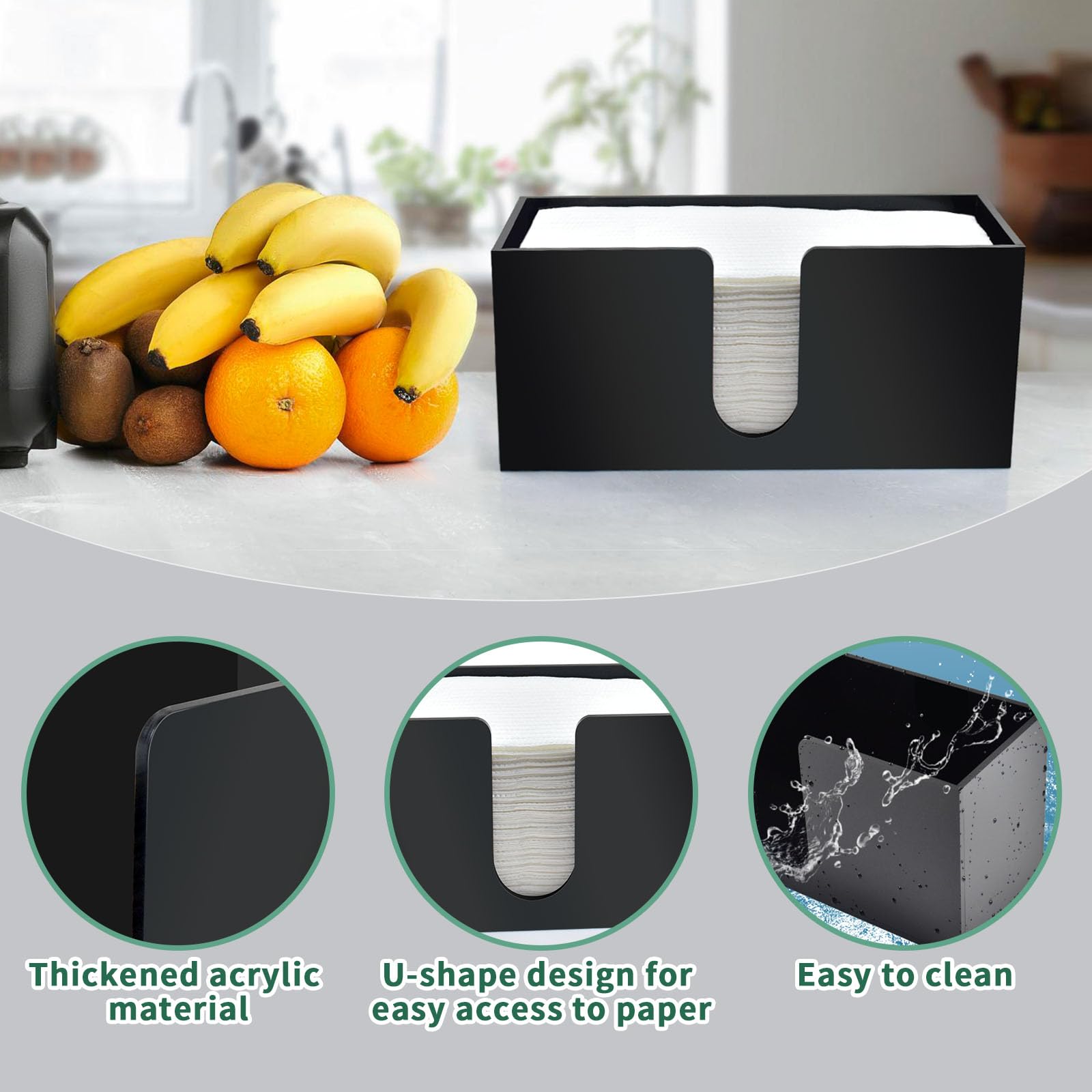 Wltotuay countertop towel holders for Z-, C-, and MultiFold towels