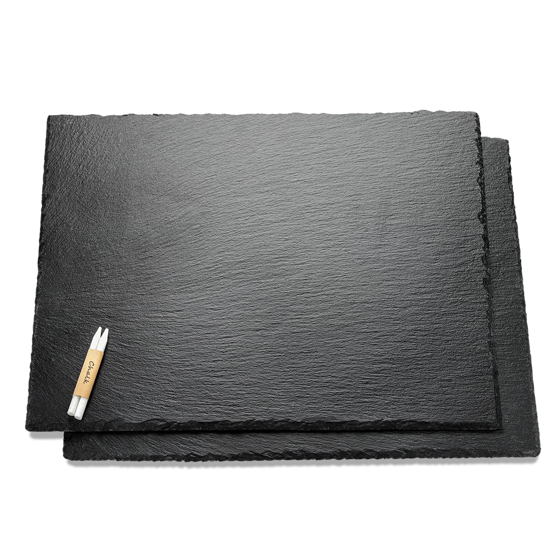 WLWNWFT 2pc slate cheese boards showing an inviting 16x12in surface for appetizers