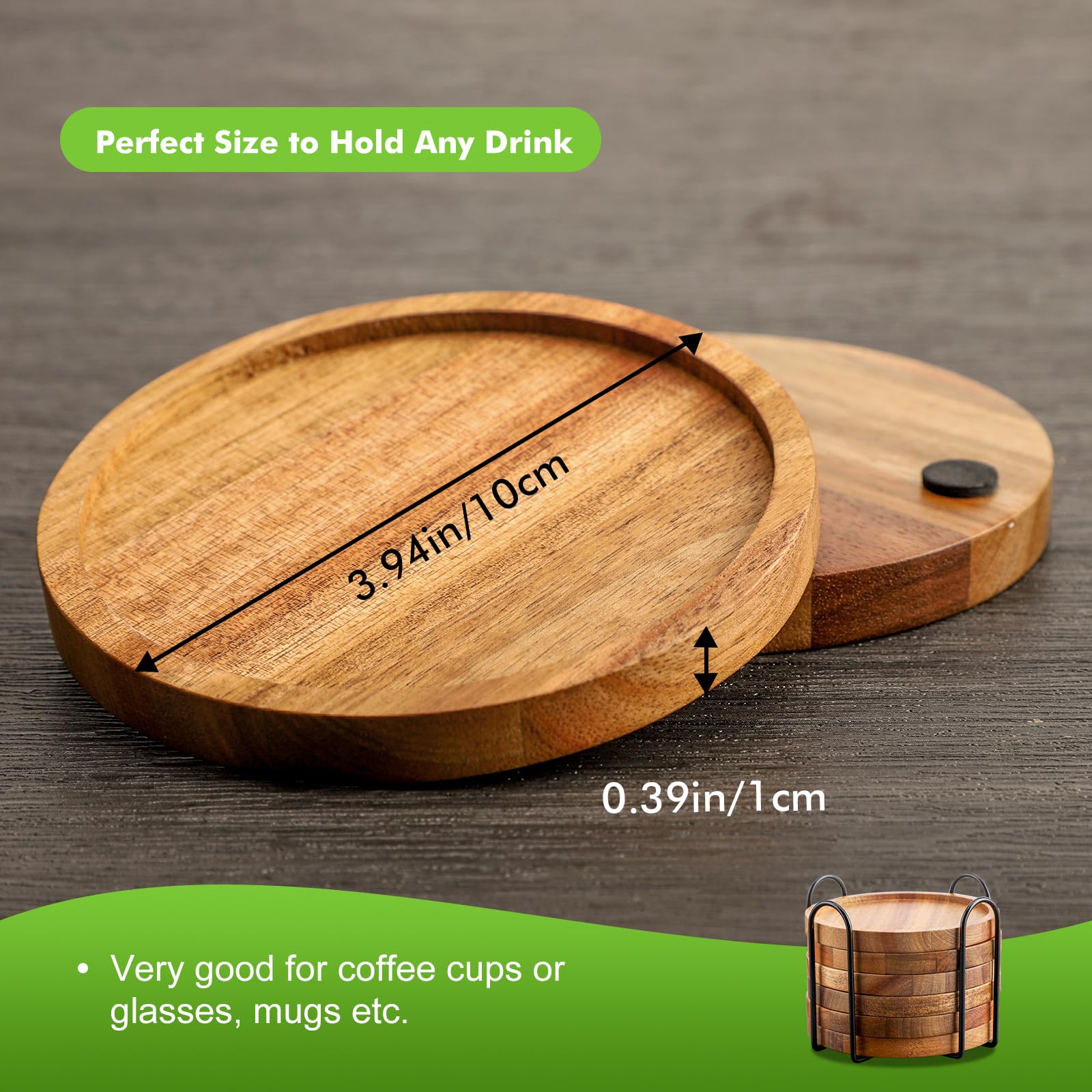  WLWNWFT coffee-table setup with matching coasters for a tidy space.
